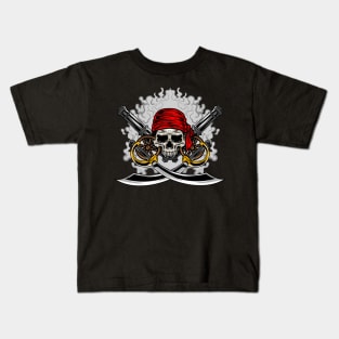 Skull Pirates Warrior Crew Kids T-Shirt